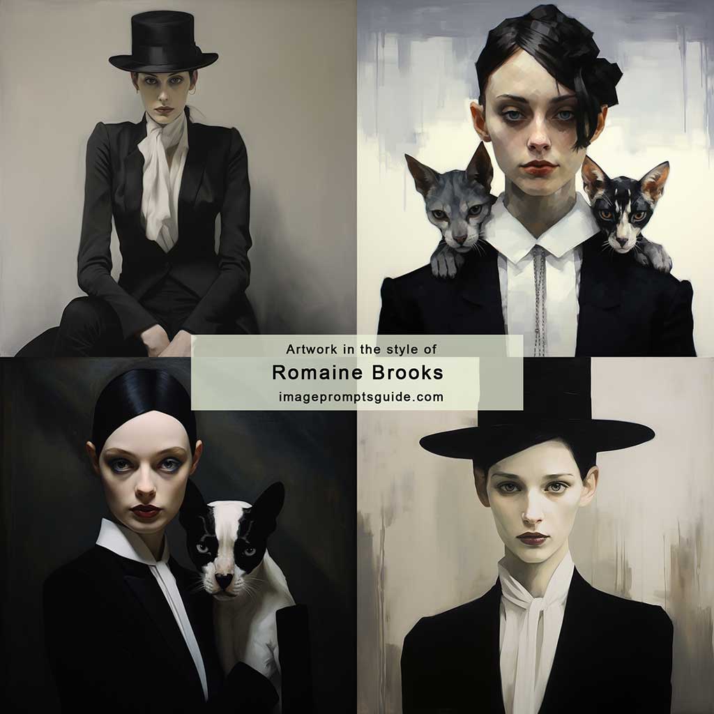 Artwork in the style of Romaine Brooks