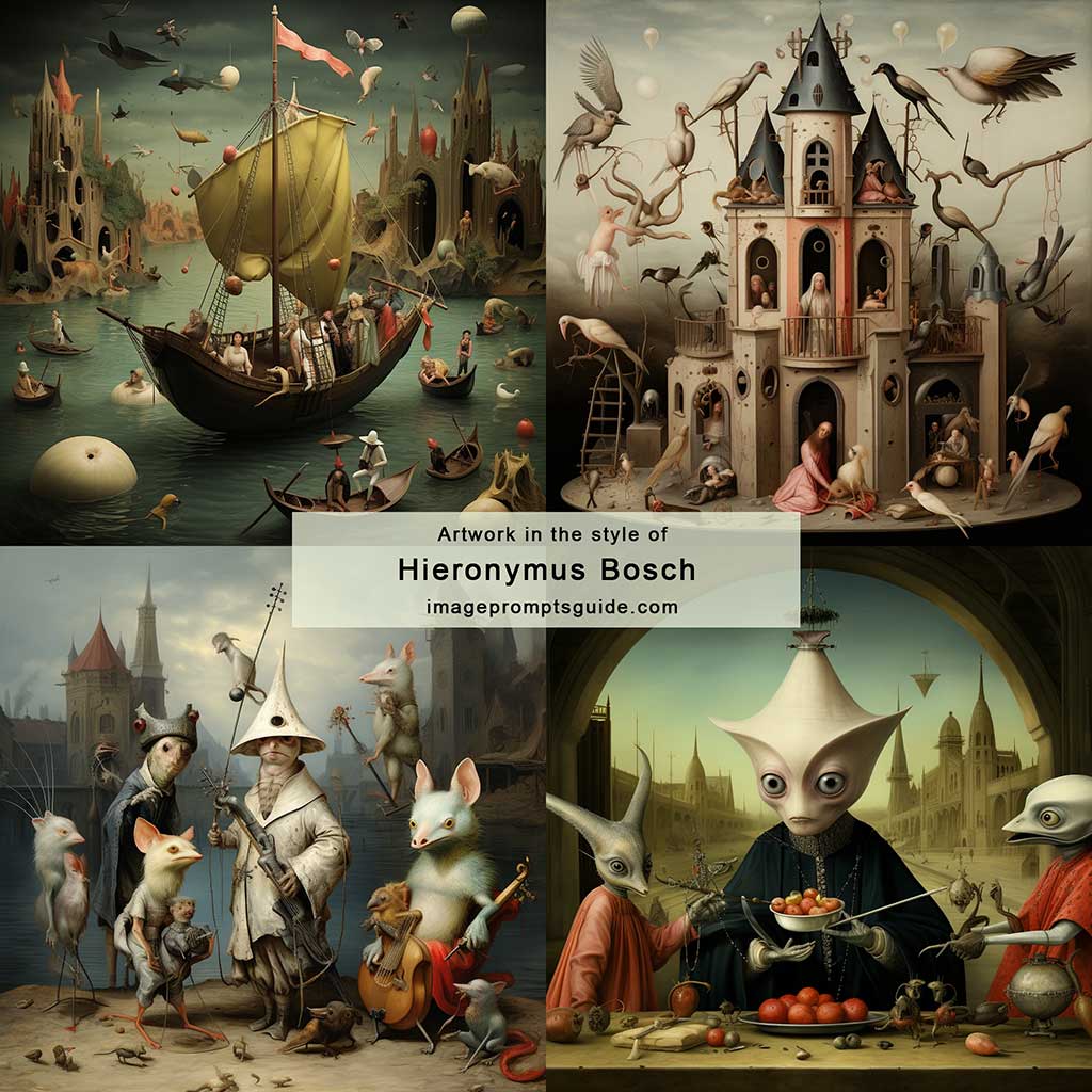 Artwork in the style of Hieronymus Bosch
