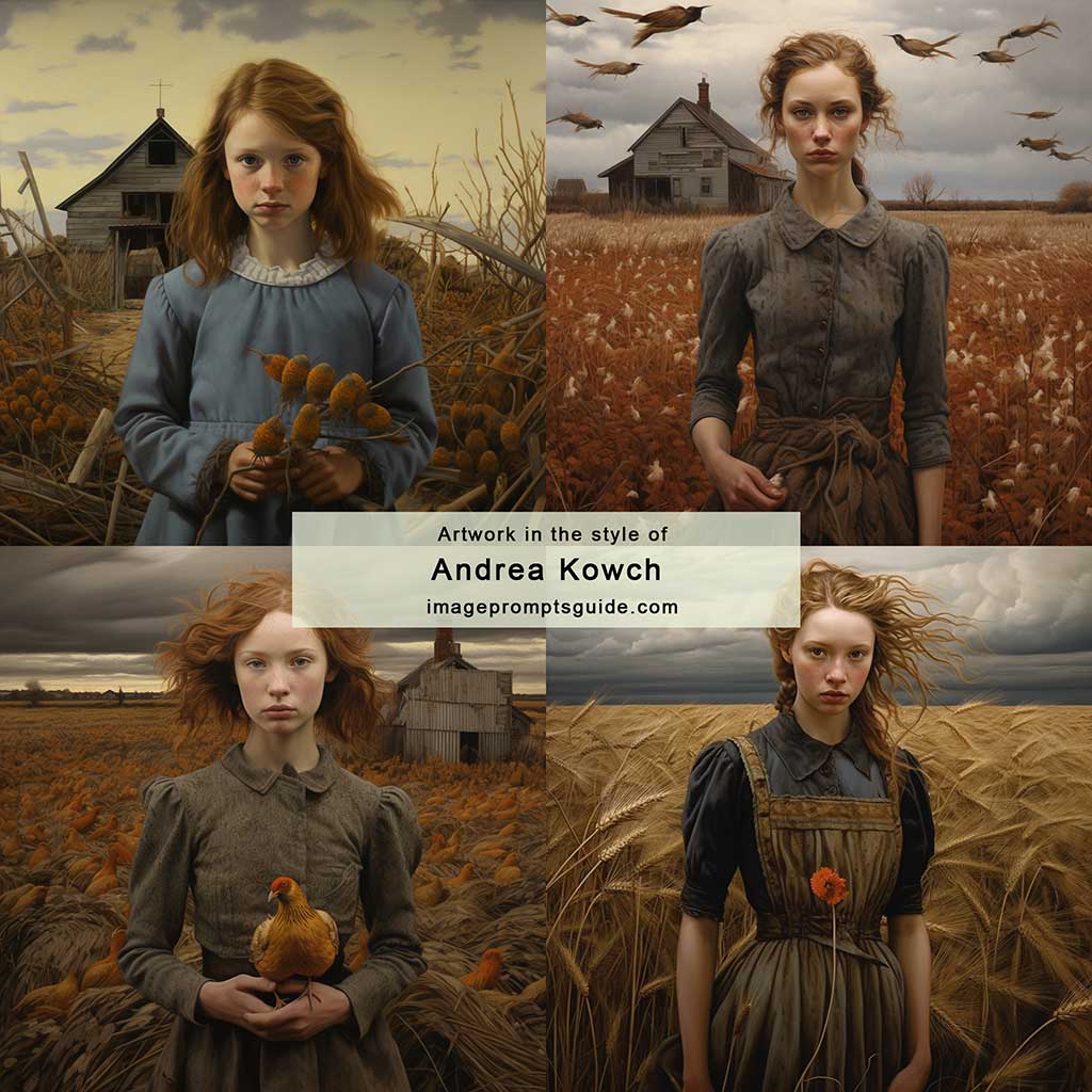 Artwork in the style of Andrea Kowch (Midjourney v5.2)