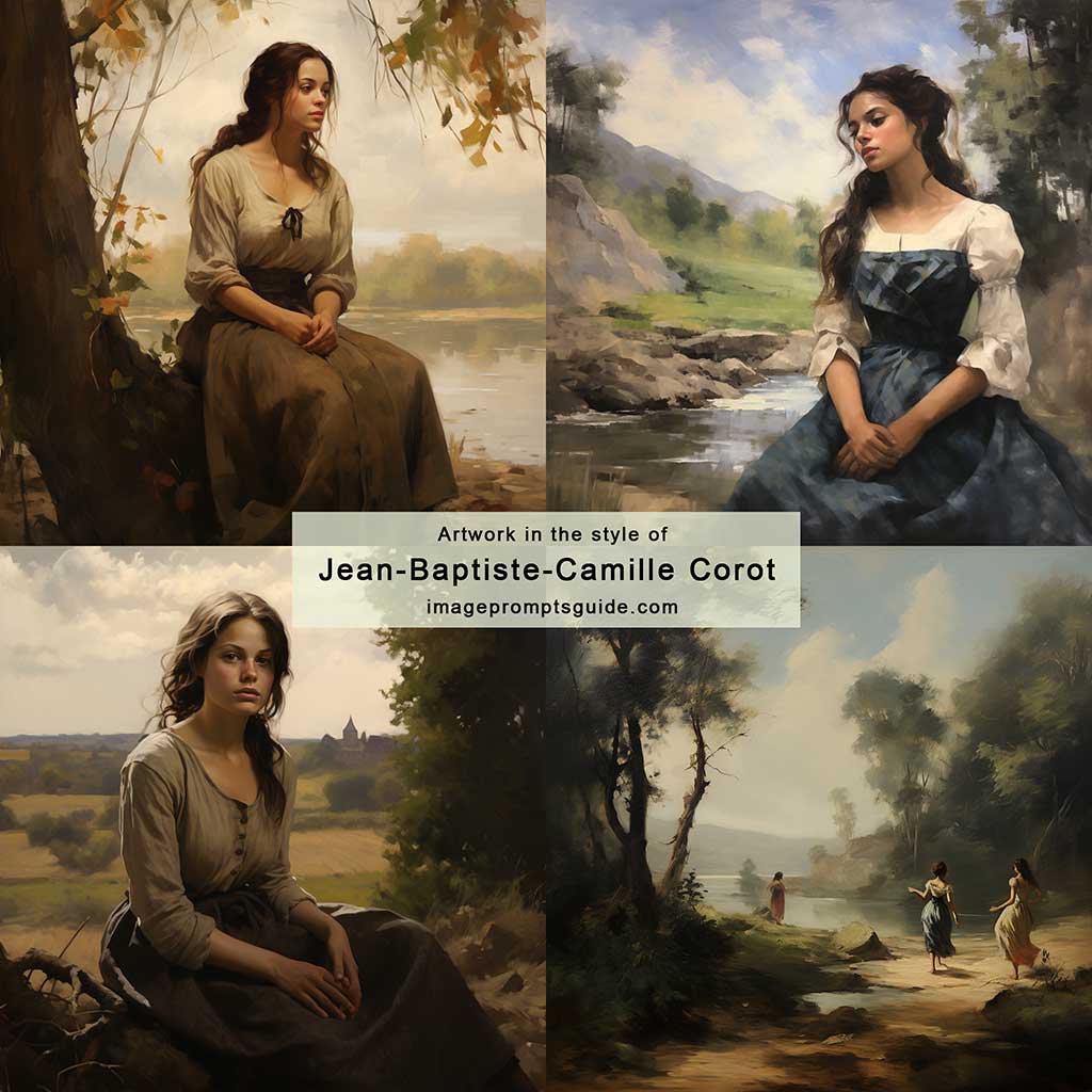 Artwork in the style of Jean-Baptiste-Camille Corot