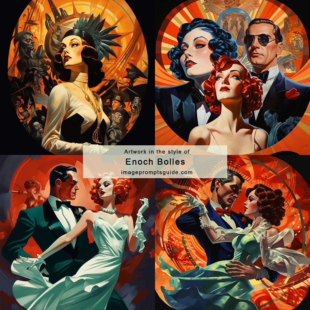 Artwork in the style of Enoch Bolles (Midjourney V5.2)