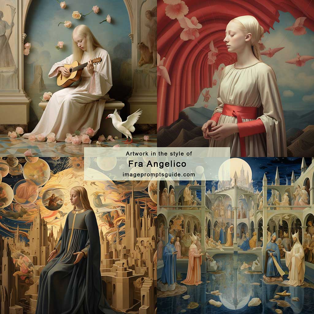 Artwork in the style of Fra Angelico (Midjourney v5.2)
