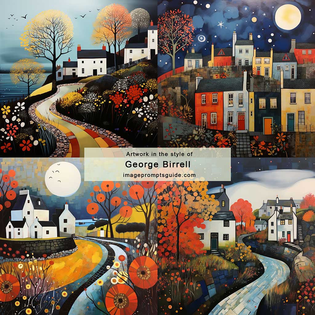 Artwork in the style of George Birrell (Midjourney V5.2)