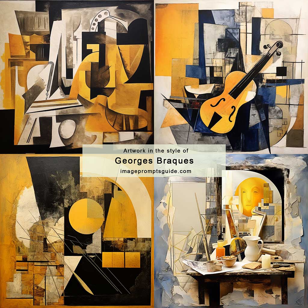 Artwork in the style of Georges Braque