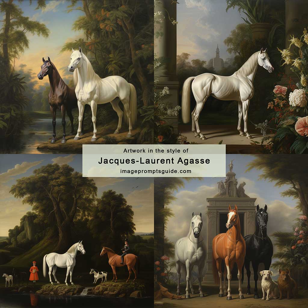 Artwork in the style of Jacques-Laurent Agassi (Midjourney V5.2)