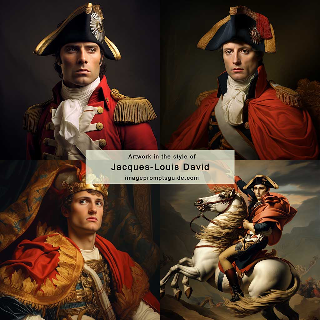Artwork in the style of Jacques-Louis David (Midjourney v5.2)