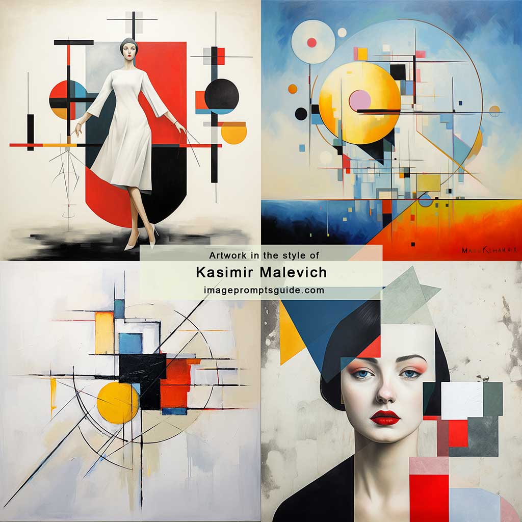 Artwork in the style of Kazimir Malevich (Midjourney v5.2)