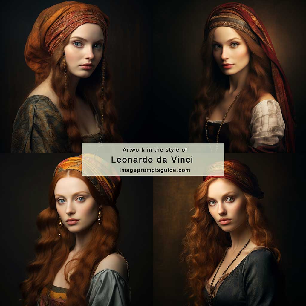 Artwork in the style of Leonardo da Vinci (Midjourney v5.2)