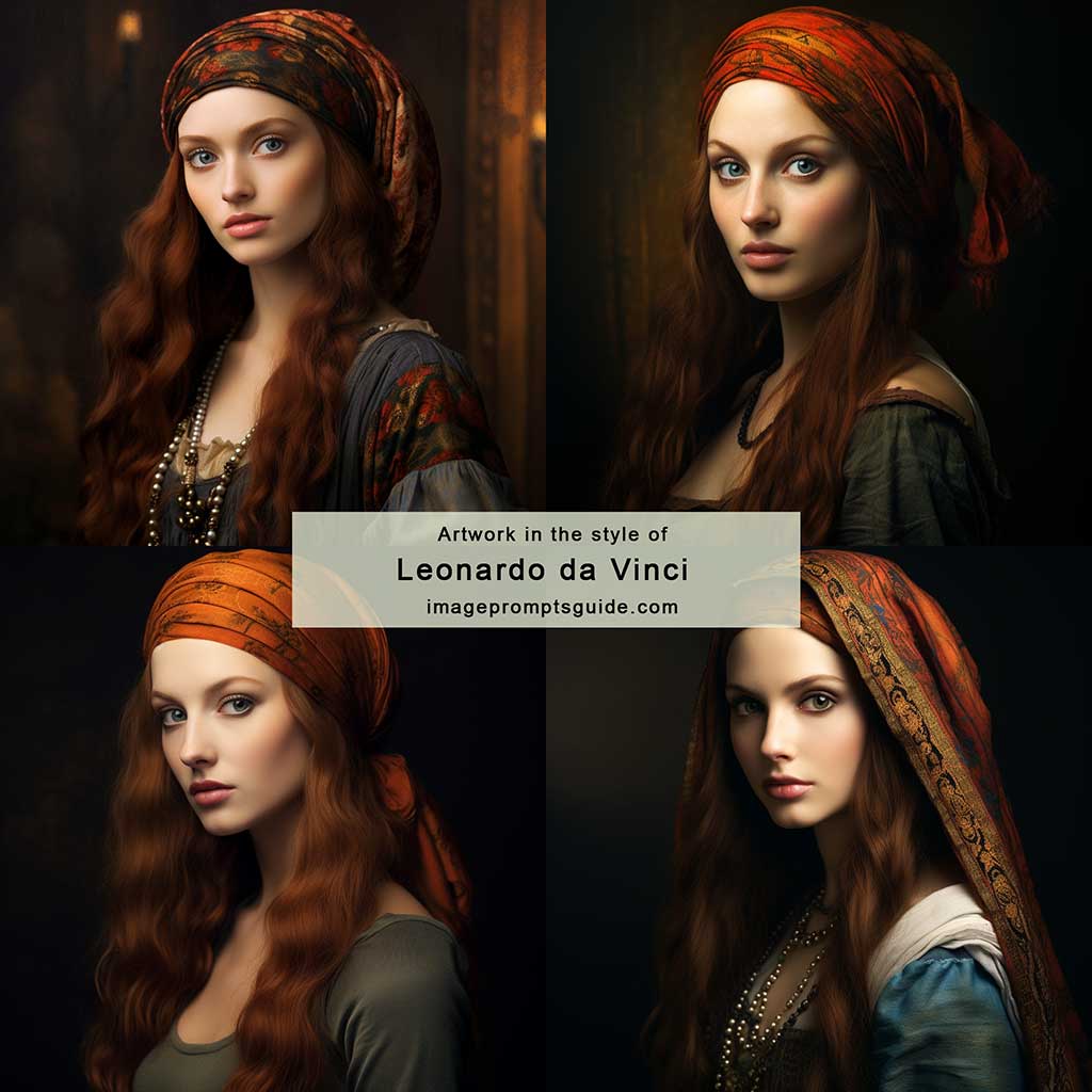 Artwork in the style of Leonardo Da Vinci (Midjourney V5.2)