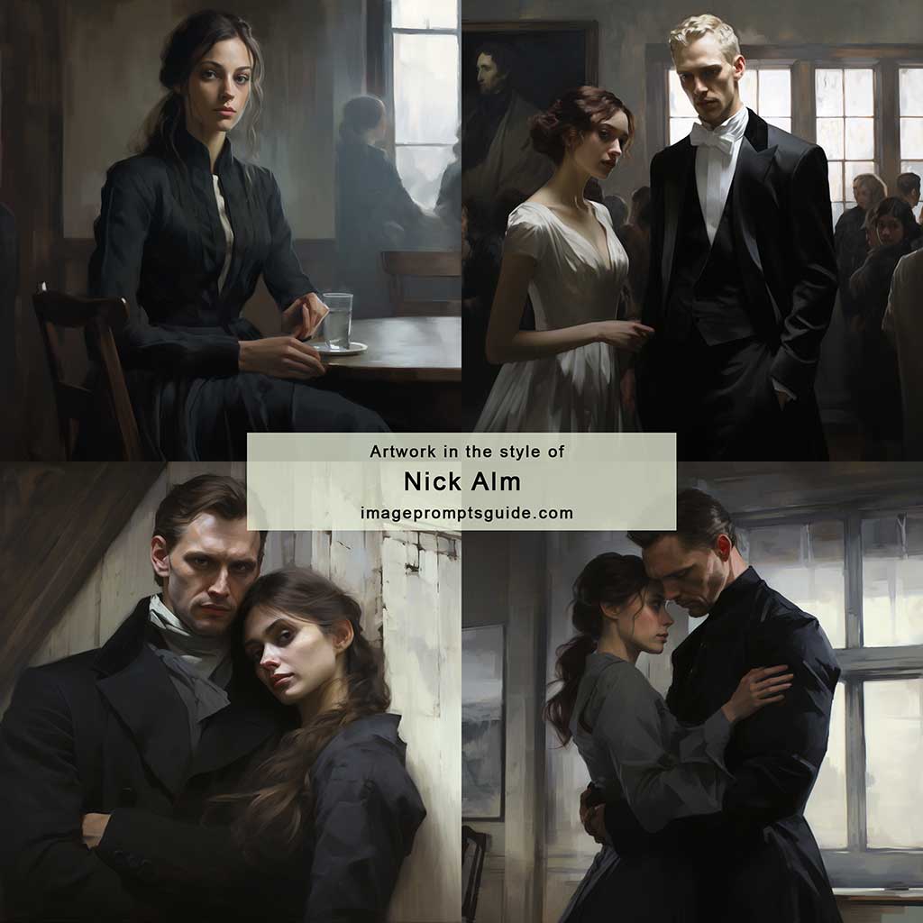 Artwork in the style of Nick Alm (Midjourney v5.2)