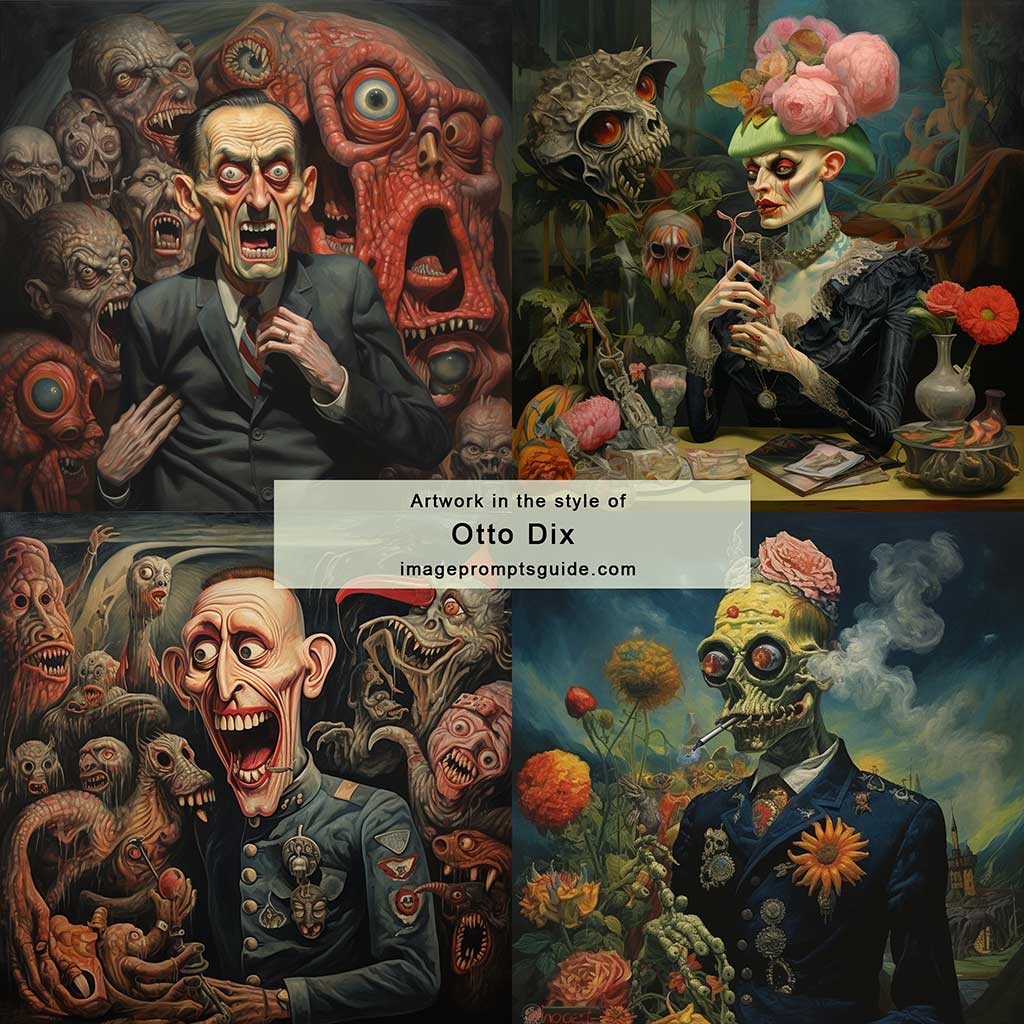 Artwork in the style of Otto Dix (Midjourney v5.2)