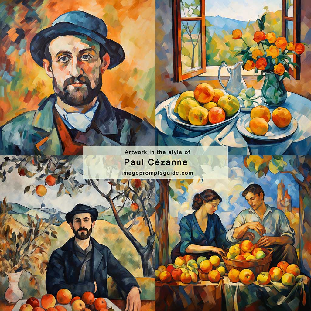 Artwork in the style of Paul Cézanne (Midjourney V5.2)