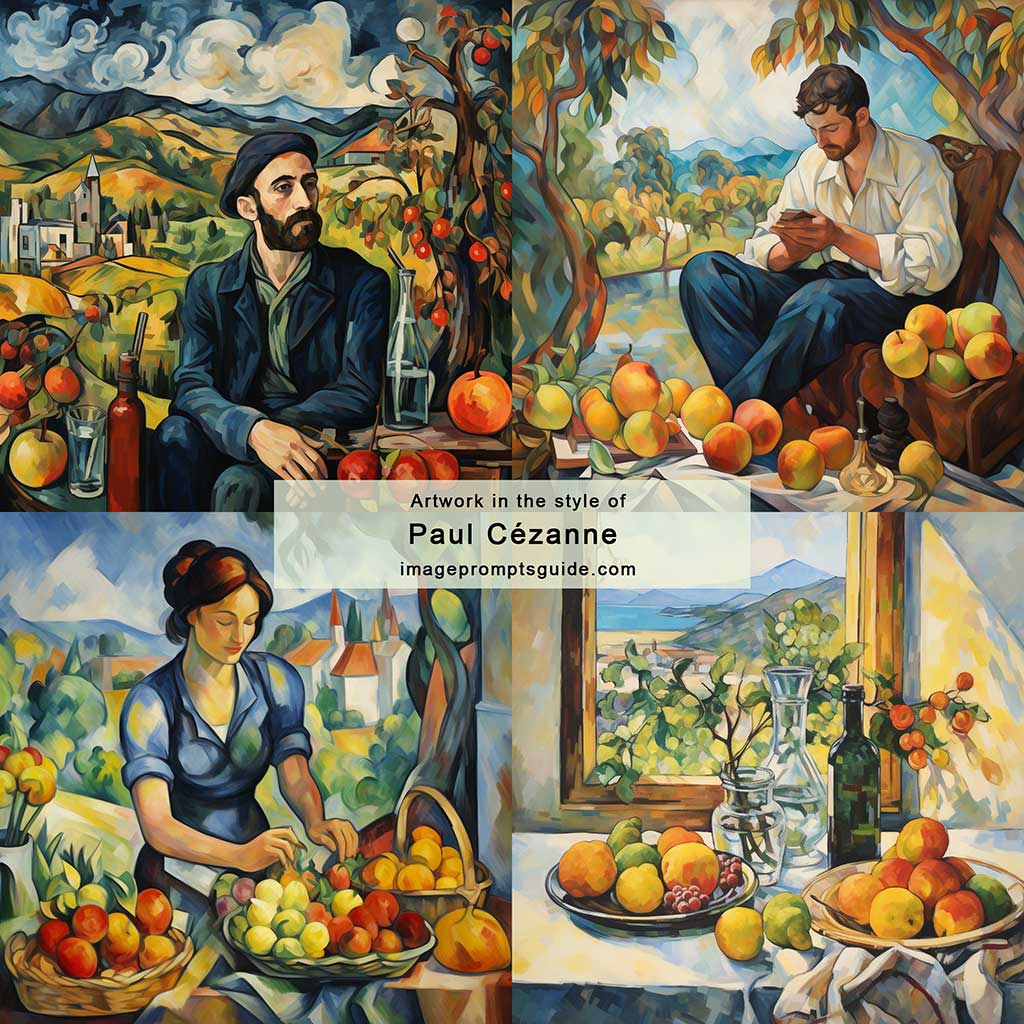 Artwork in the style of Paul Cézanne (Midjourney V5.2)