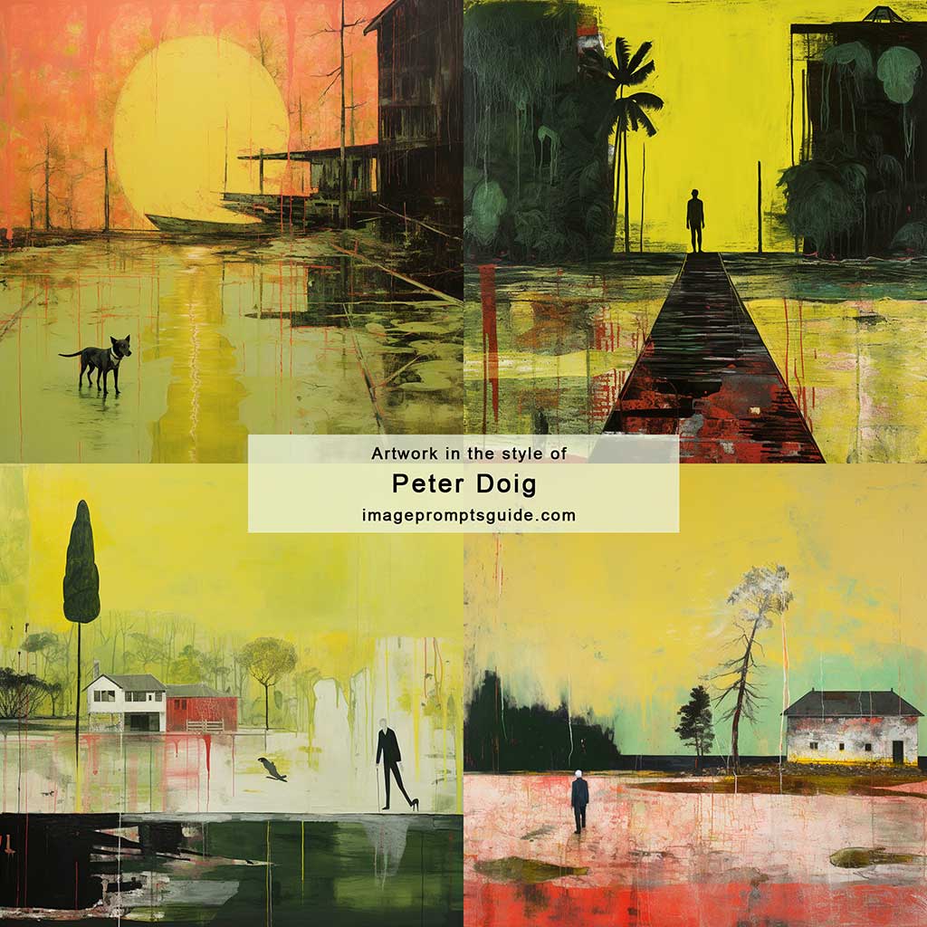 Artwork in the style of Peter Doig