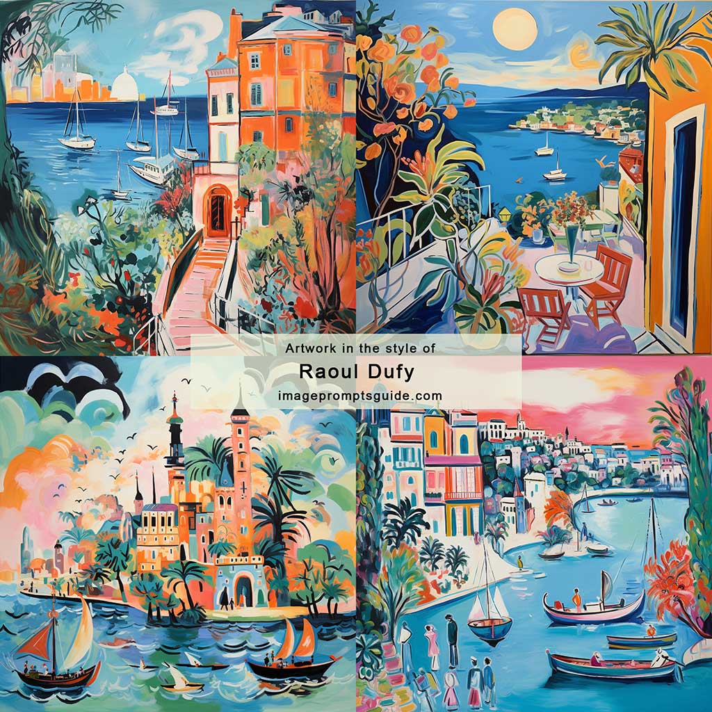 Artwork in the style of Raoul Dufy
