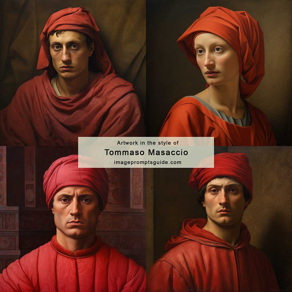 Artwork in the style of Tommaso Masaccio (Midjourney v5.2)