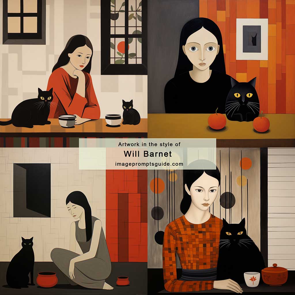 Artwork in the style of Will Barnet