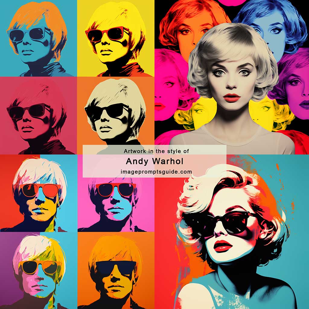 Artwork in the style of Andy Warhol (Midjourney v5.2)