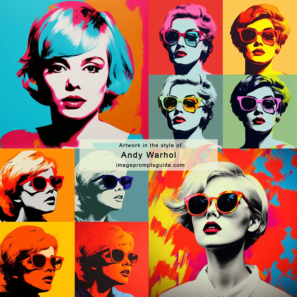 Artwork in the style of Andy Warhol (Midjourney v5.2)