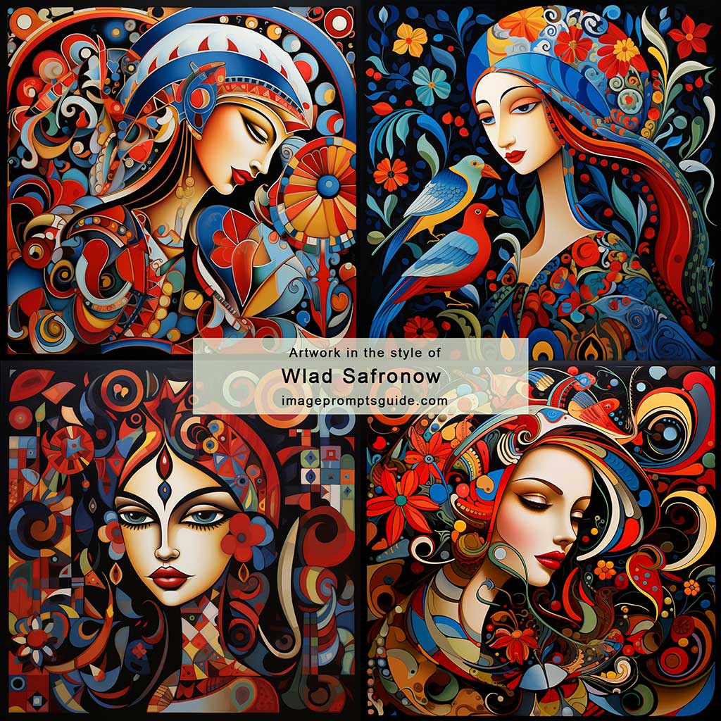 Artwork in the style of Wlad Safronow (Midjourney v5.2)