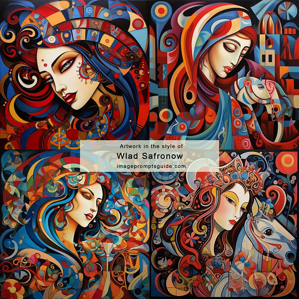 Artwork in the style of Wlad Safronow (Midjourney v5.2)