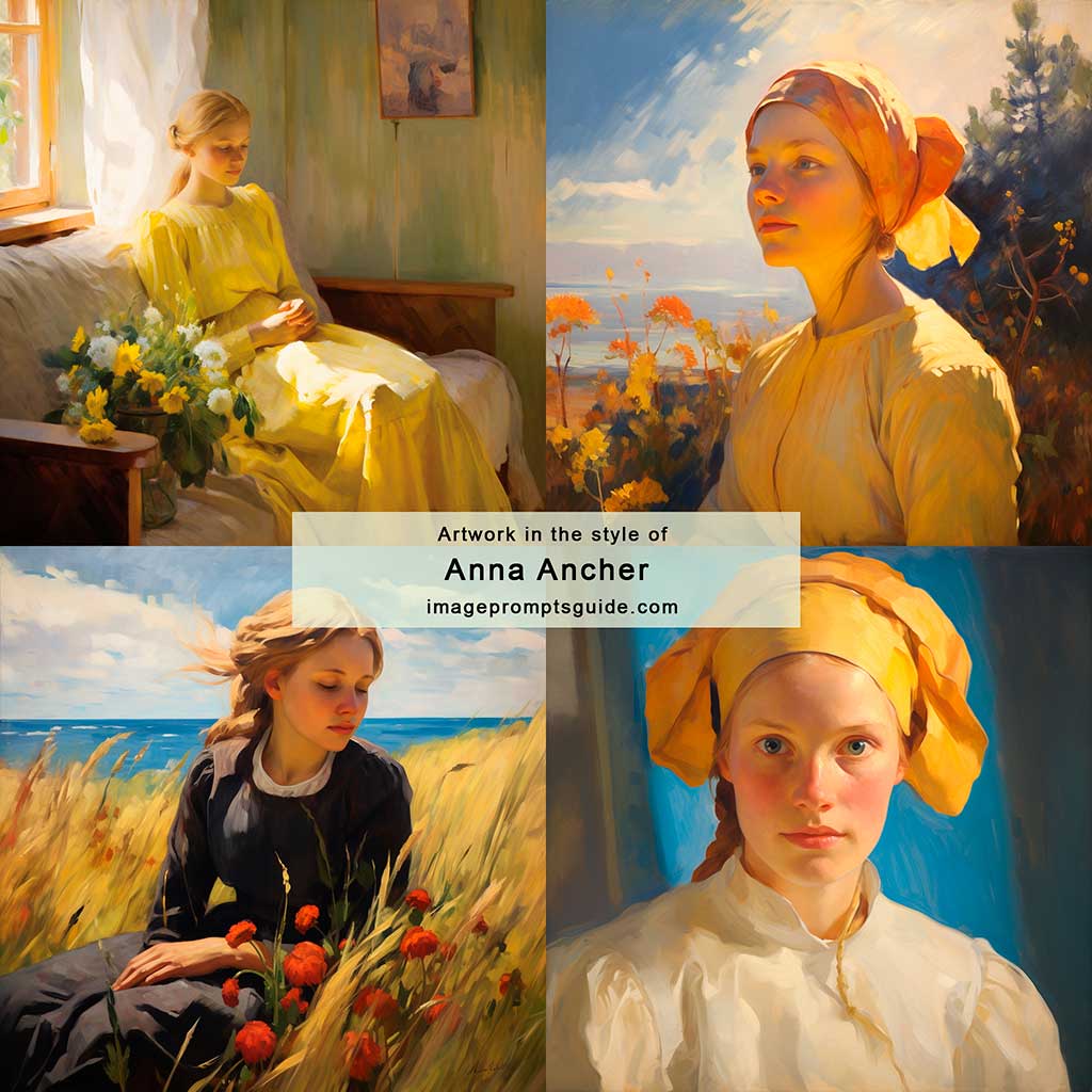 Artwork in the style of Anna Ancher (Midjourney v5.2)